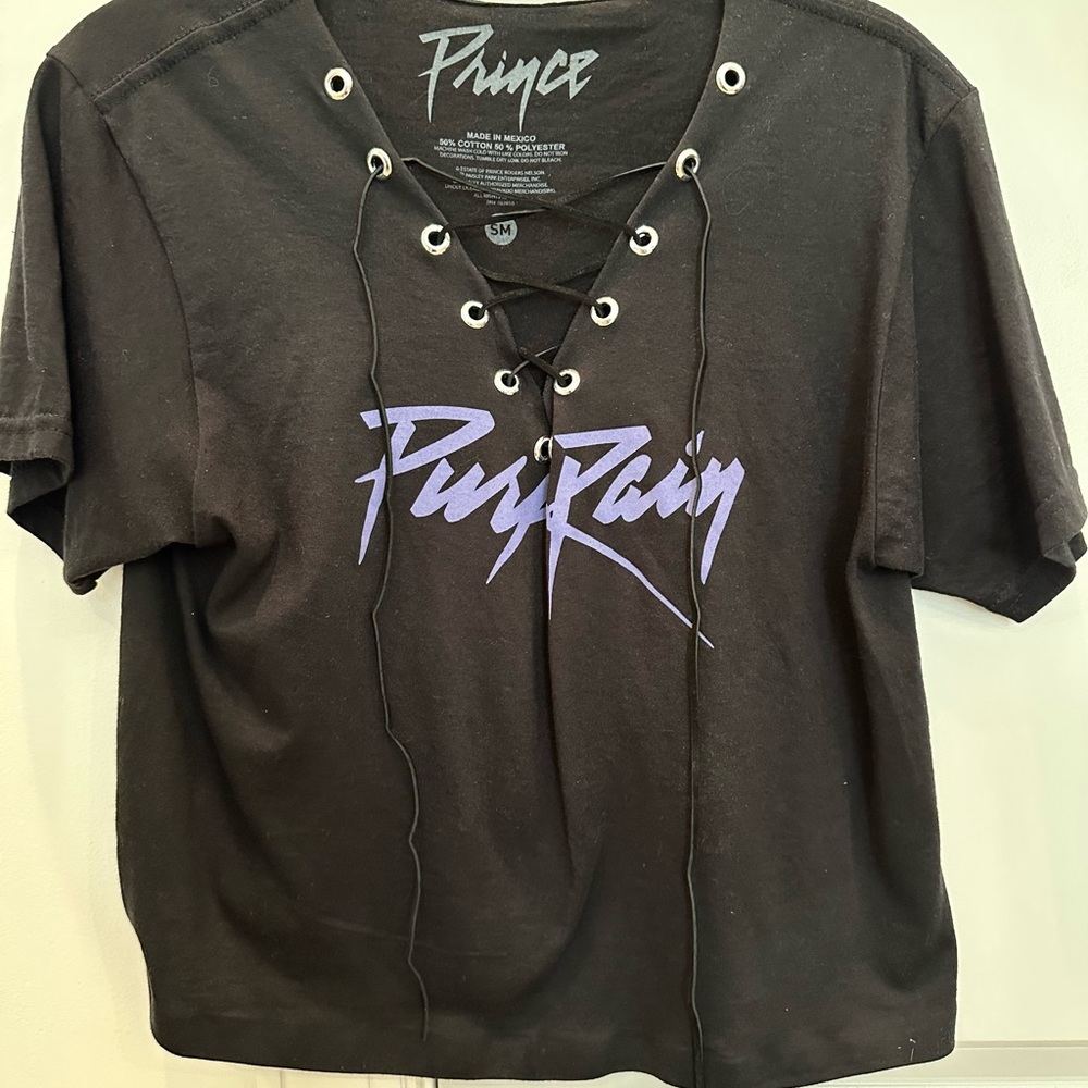 Prince Black and Purple Short Sleeve Tee